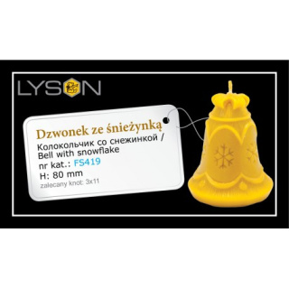 Forma silikonowa DZWONEK ZE ŚNIEŻYNKĄ