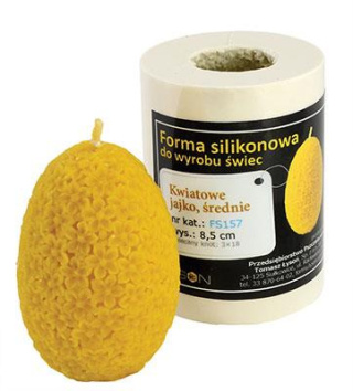 Forma silikonowa - KWIATOWE JAJKO ŚREDNIE 8,5 cm
