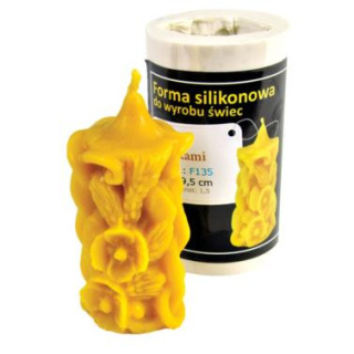 Forma silikonowa - ŚWIECA PROSTA Z MAKAMI 9,5 cm