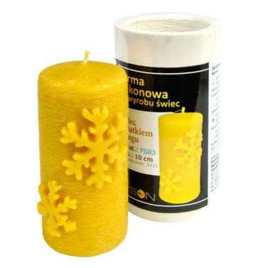 Forma silikonowa - WALEC Z PŁATKIEM ŚNIEGU 10 cm